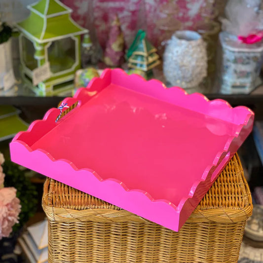 Small Scalloped Lacquer Tray